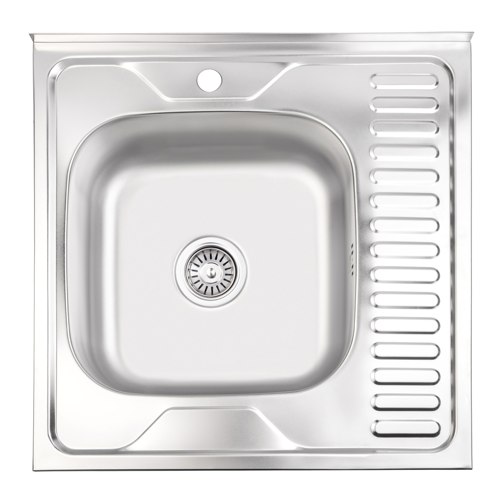 Кухонна мийка Lidz 6060-L Satin 0,6 мм (LIDZ6060SAT06)
