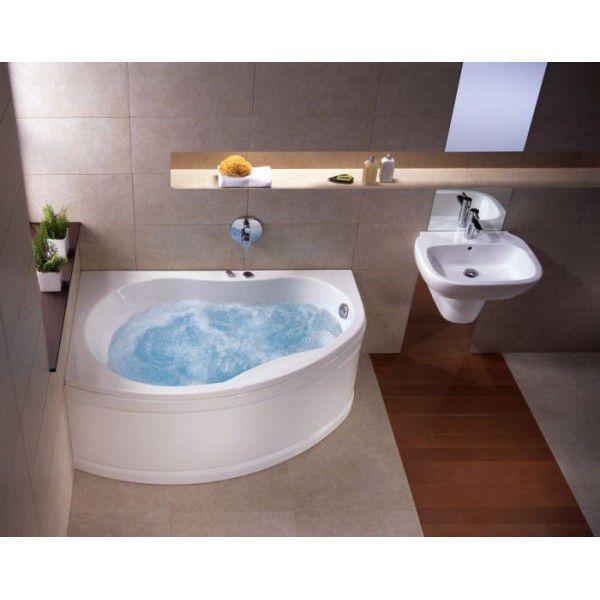 Ванна акрилова асимметрична PROMISE XWA3051000 150х100 см, ліва, у комплектi з нiжками та елементами крiплення, біла
