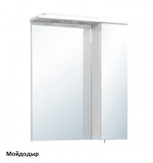 Зеркало Мойдодыр Тетрис 60х70 белое с подсветкой
